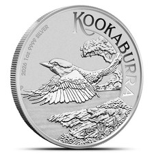 2026 1 oz Australian Silver Kookaburra Coin (BU) 99.62 per troy oz