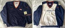 Vintage Mens XL Nike Pro Line Denver Broncos Reversible Pullover Jacket-See Pics