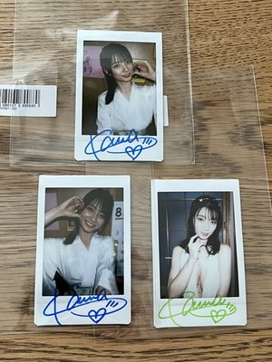 Kanna Seto Polaroid Instax Cheki Foto Autogramm Signiertes 3-teiliges Set #7532