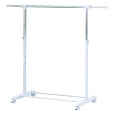 Mainstays Adjustable Rolling Garment Rack Met...
