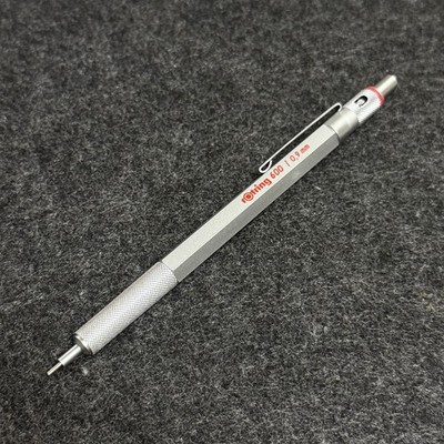 ロットリング600万年筆シルバーEFスチールニブ/廃盤廃番rotringレア貴重 Vintage 1990 rOtring 600 0.9mm Silver Mechanical Pencil NOS Rare
