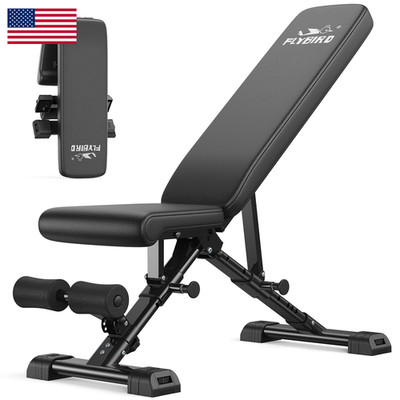 Flybird Adjustable Weight Bench Astm-Certified 800Lbs Workout Bench Foldable