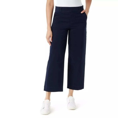 Women's Gloria Vanderbilt Shape Effect Wide Leg Crop Pants Dark Blue Size 6
