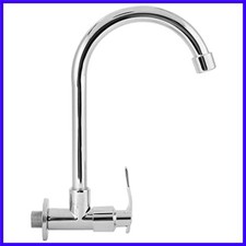 Easy Install Kitchen Faucet Deck Mount Stainless Steel Vertical Cold Water Fa...