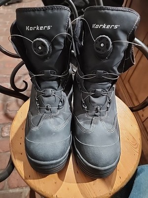 Korkers Waterproof Black Men\'s Lace Up Boots Size 10 Swappable‎ Soles Hiking Amazon.com: Korkers Footwear Men main image 4