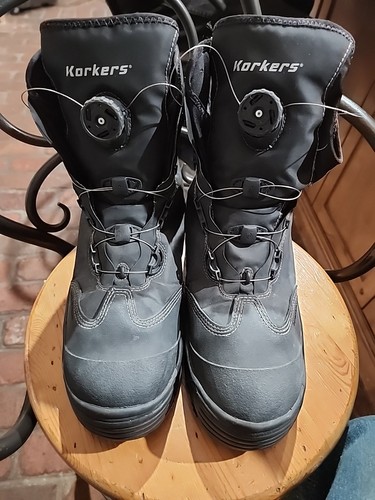 Korkers  Devil's Canyon, Black  FB4120 - Size 14 with KLingon Soles