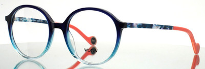 WOOW Chill Out 2 0253 Gradient Dark Blue Womens Round Eyeglasses 52-18-145 B:47