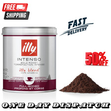 illy Intenso Ground Coffee, Dark Roast, 100% Arabica, Ideal for Espresso Prepara