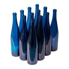 Wine Bottles 750ml Cobalt Blue Glass Pack of 12 W13 FastRack Bordeaux Liquor