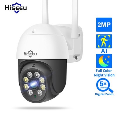 Hiseeu 2K WiFi Dome Security Camera 2-Way Audio IP66 Waterproof In/outdoor