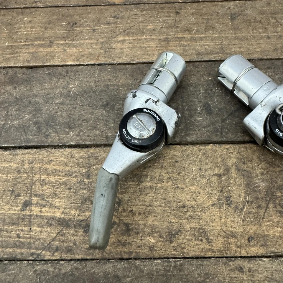 Vintage Shimano SL-BS50 Bar End Shifters Light Action 7 Speed SIS Pair Barcon - Image 3 of 4