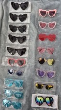 Various Heart Sunglasses, Lot Of 18 Novelty Glasses For Valentines Day