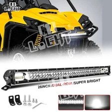 Dual Row 26"inch Led Work Light Bar Spot Flood Combo Offroad 4X4WD ATV UTE 24"