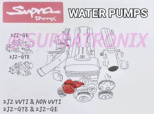 TOYOTA SUPRA JZA80 MKIV 2JZ-GTE TWIN TURBO WATER PUMP - Picture 7 of 7