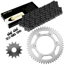 Black Drive Chain And Sprocket Kit for Yamaha WR400F 1999 2000 2001