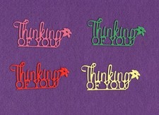 THINKING OF YOU die cuts scrapbook cards