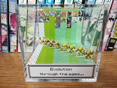 Pokemon Alakazam Generations Handmade Diorama - Gameboy Gaming Cube-Fanart