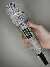 White Rhinestone Wireless Professional Microphone  Receiver System G-MARK