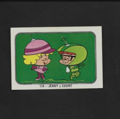 1972-73 Spanish Hanna-Barbera Space Kidettes #114 JENNY JET & COUNT Card vg/ex