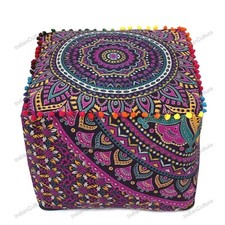 Copertura Per Pouf In Cotone Mandala Nuovo