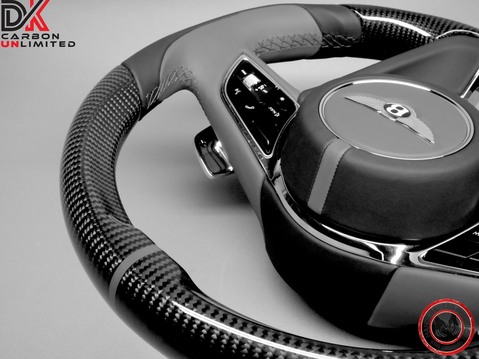 Bentley Bentayga Continental GT Flying Spur Gray Ring Napa Carbon Steering Wheel