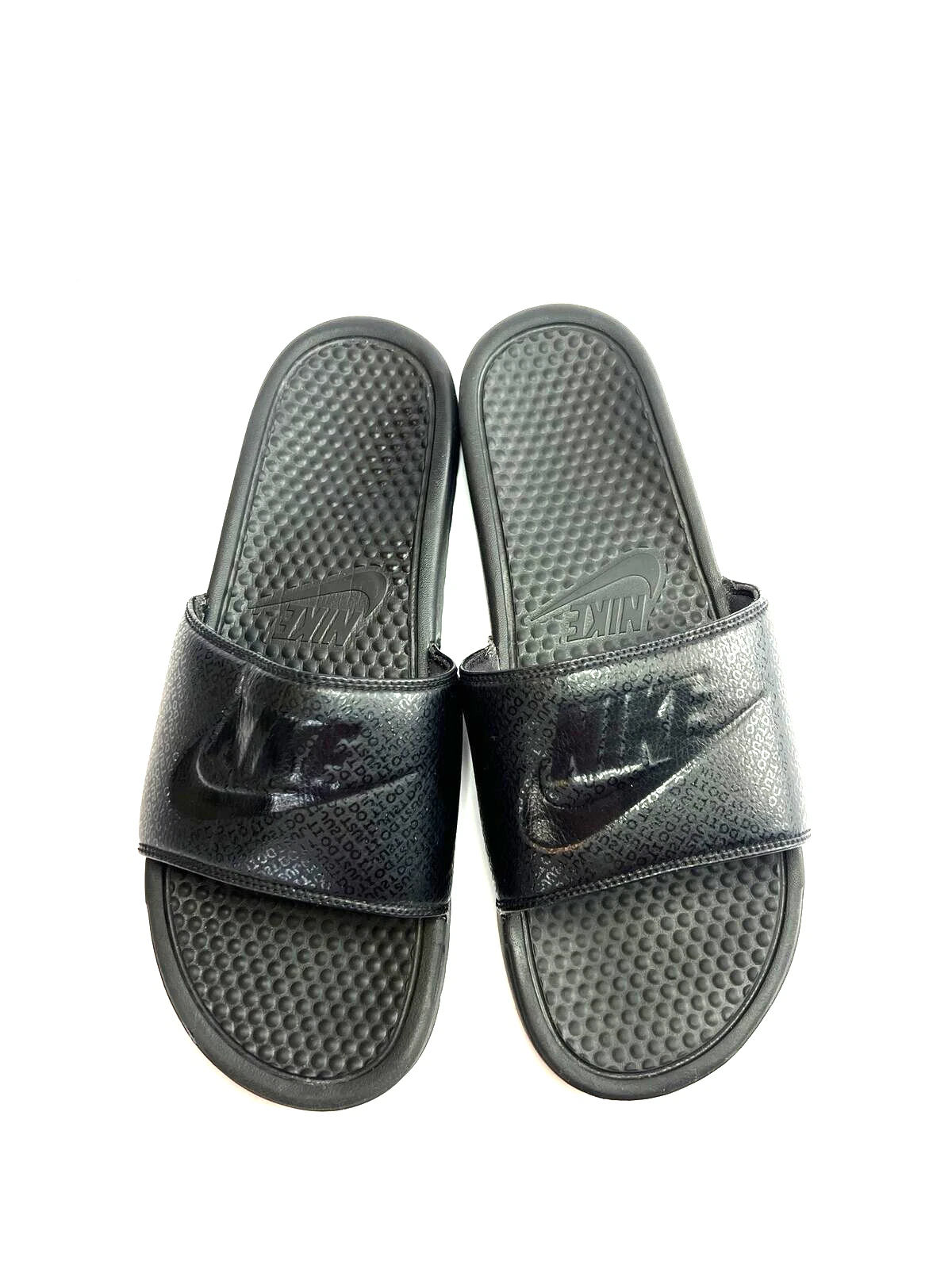 Sandali Nike Benassi JDI tripli neri slides da uomo taglia 12 stile 343880 001
