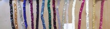 New Flat 2 Row Stretch Sequin  30 by the Yard Various Colors Costuming
