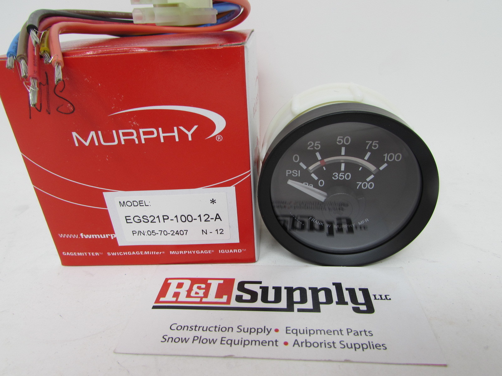 NEW MURPHY 100PSI ELECTRIC OIL PRESSURE GAUGE EGS21P10012A PART 05