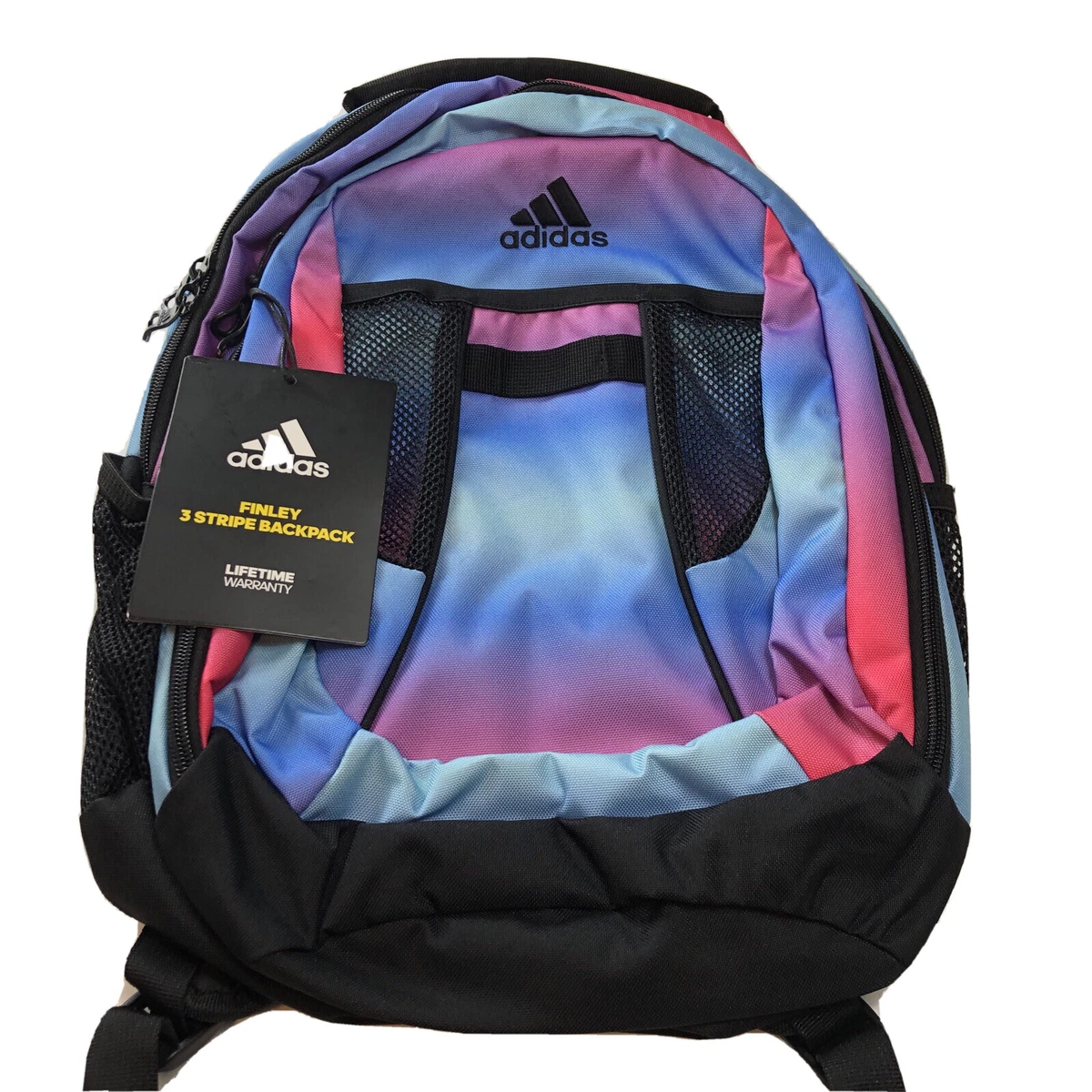 Adidas backpack pink sales and blue