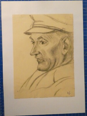 Unknown artist coal captain dwarf nose 22x31cm O-4046