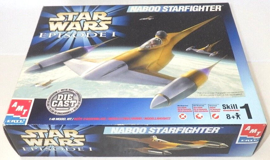VTG 1999 AMT ERTL Star Wars Episode 1 Naboo Starfighter Die Cast Model Kit Japan - Image 3 of 4