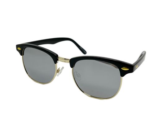 Gafas de sol polarizadas retro vintage UV400 medio marco metálico gafas de sol club (#130) - Imagen 8 de 10