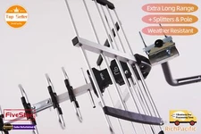 Outdoor HDTV Digital Amplified TV Antenna 2025 VHF UHF FM 4K HD 1080P Superior