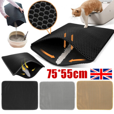 Cat Litter Mat Litter Tray Mat of Large Size Double Layer Honeycomb Large  Holes UK