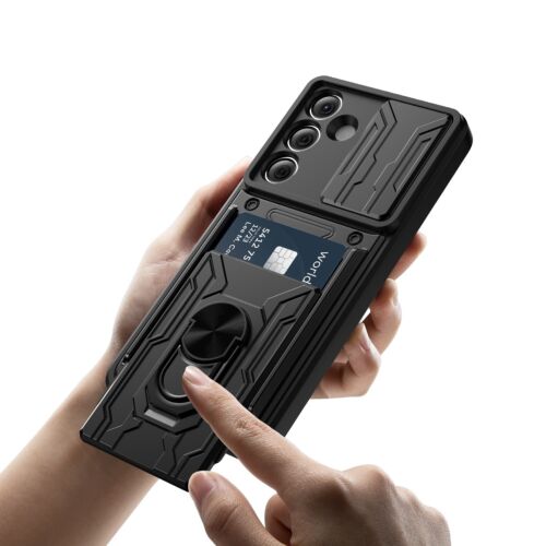Samsung Galaxy S25 Ultra Plus 6,2/6,7/6,8 Zoll Schiebefenster Karten Ring Halter Hülle - Bild 23 von 33