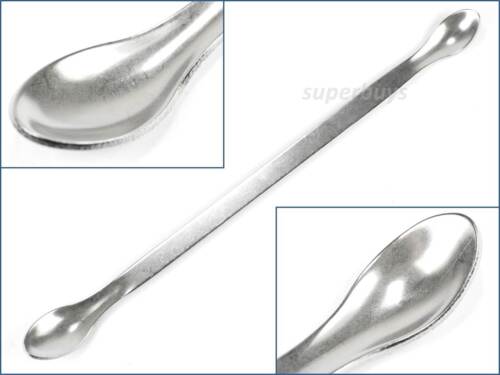 18cm Extra Long Dual Micro Mini Spoon Stainless Steel Double Tiny Metal Scoop - Afbeelding 1 van 4