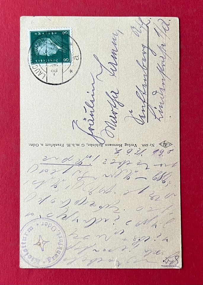 AK FRANKFURT Oder 1931 Kleisthöhe Kleistturm ( 135471 - Bild 2 von 2