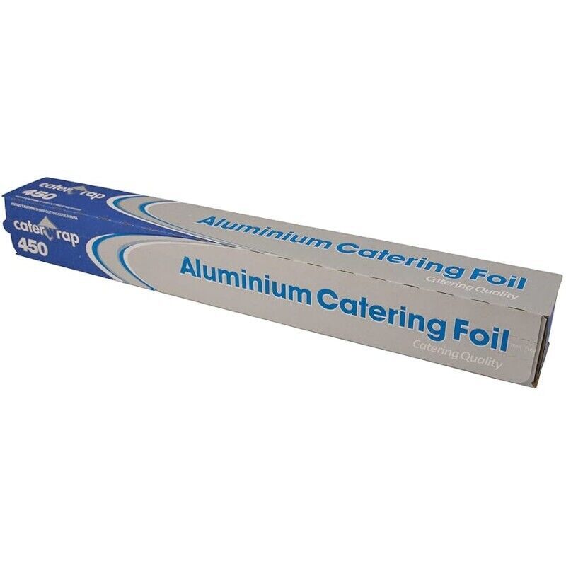 Caterwrap Heavy Duty Aluminium Catering Foil - 45cm x 75m In Cutter Box