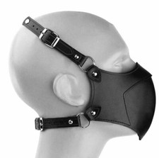 Men Half Face Cover Mask Halloween Party Cosplay Costumes Black One Size