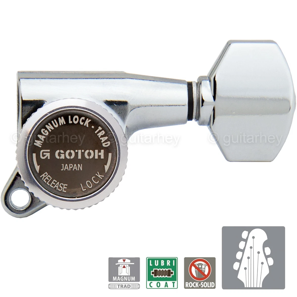 NEW Gotoh SG381 07 MGT L4 R2 Set Mini Locking Tuners Tuning Keys 4x2 CHROME