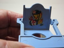 Ideal Vintage Plastic Dollhhouse Furniture. Potty Chair blue.