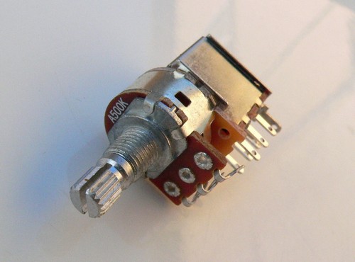 A500K switched long push pull pot fr guitar tone/volume 500K log potentiometer - Picture 1 of 3