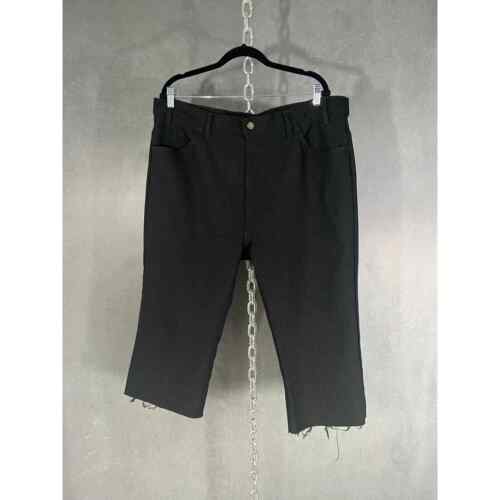 40x19 80s Levi’s black polyester sta prest pants … - image 1