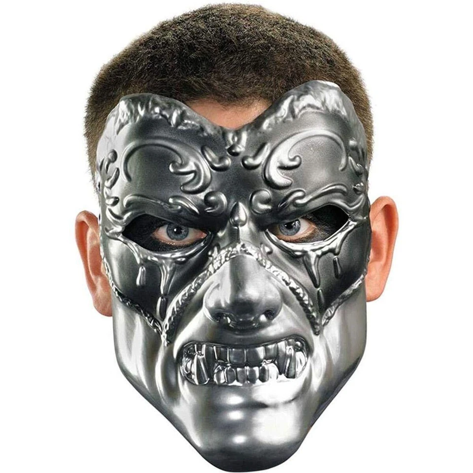 Disguise - Evil Masquerade Mask - Adult Costume Accessory - Silver - One Size - Image 2 of 2