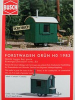 Busch 1983 Bausatz Forstwagen (Echtholz) In GrüN/Weiß 1:87/H0 Neu/Ovp