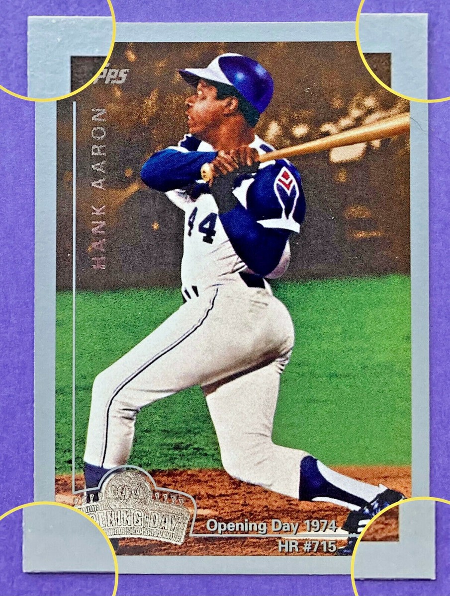 1999 Topps Opening Day Hank Aaron #1 1974 HR No. 715 Atlanta