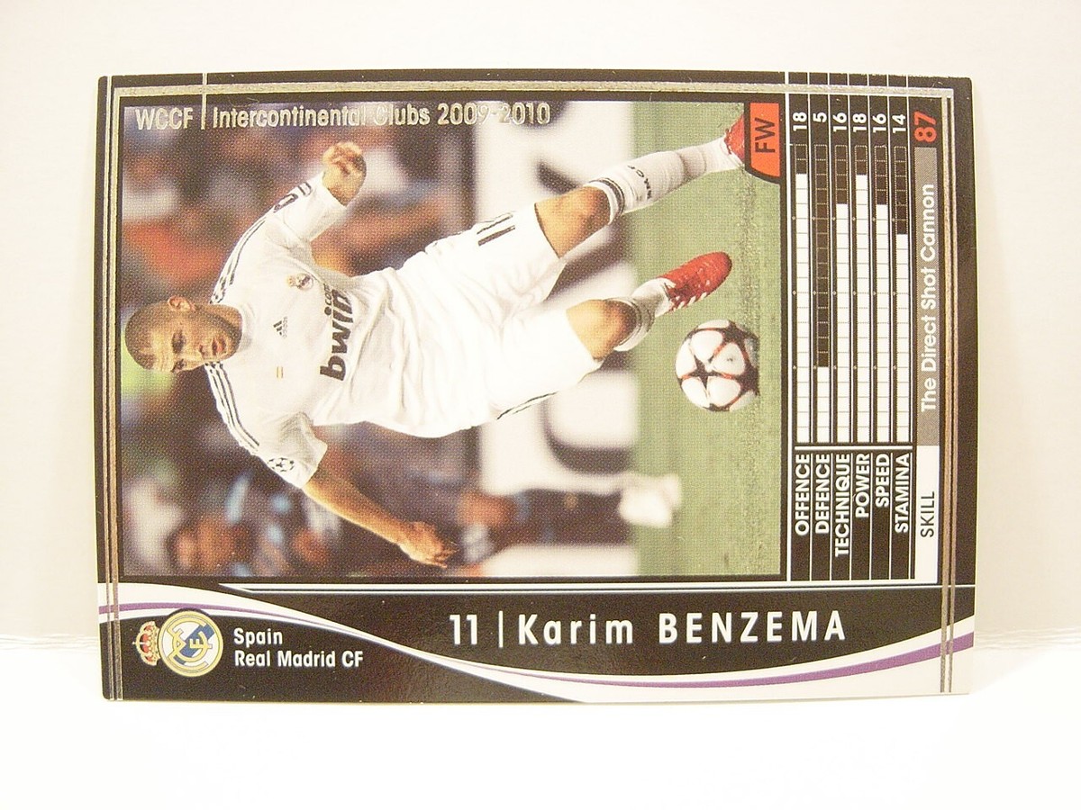 BoB出品☆クラブW杯当選品☆Mサイズ ☆ベンゼマサイン入り Panini WCCF 2009-10 Karim Benzema 1987 France No.11 Real