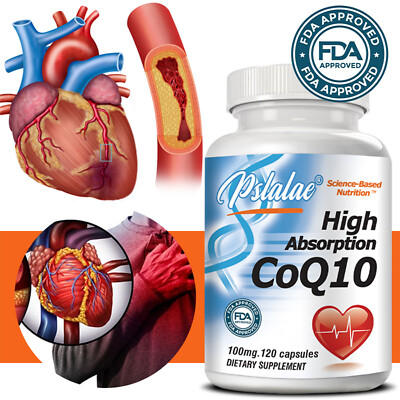 High Absorption CoQ10 Capsules 100mg - with Coenzyme Q10, for Health & Energy