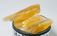 3 Pcs Marvelous Natural Honey Leklai Energy Stone magic heal Luck wealth amulet