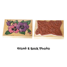 Vintage Comotion Rubber Stamp 2470 Pansies 3.75" X 5.5"